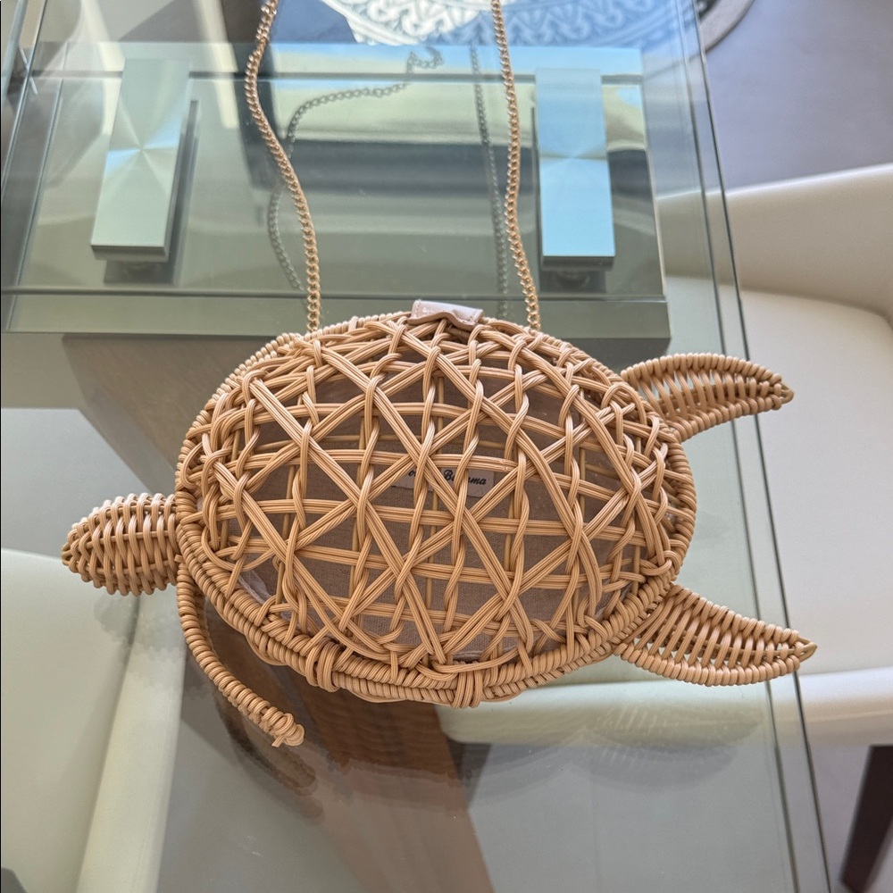 Tommy Bahama Tan Turtle Crossbody Bag